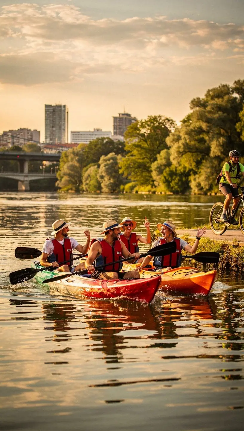 A scenic view of the High Tatras mountains showcasing lush greenery and a clear blue sky.